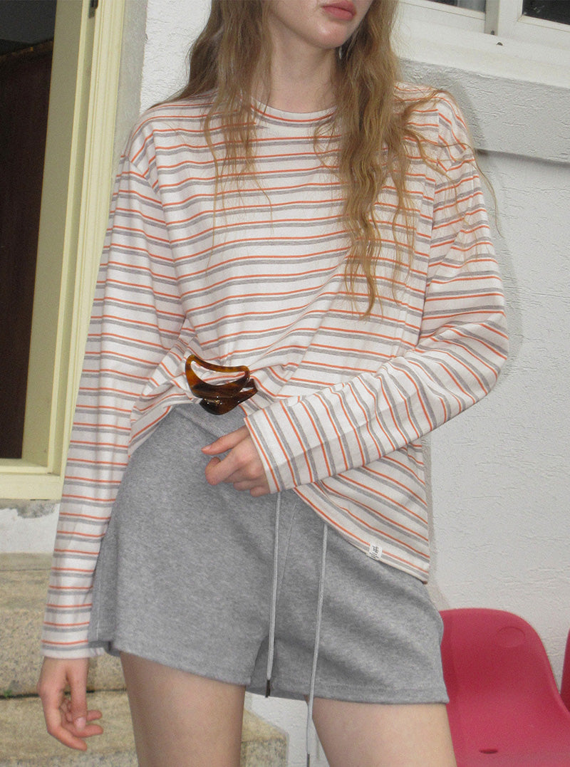 Tuders multi-stripe oversized long sleeve T-shirt