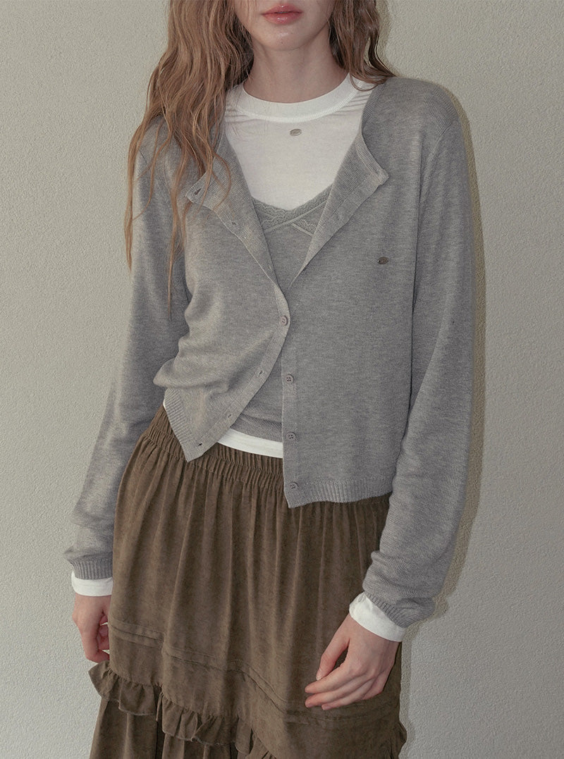 Tilder lace sleeveless cardigan set
