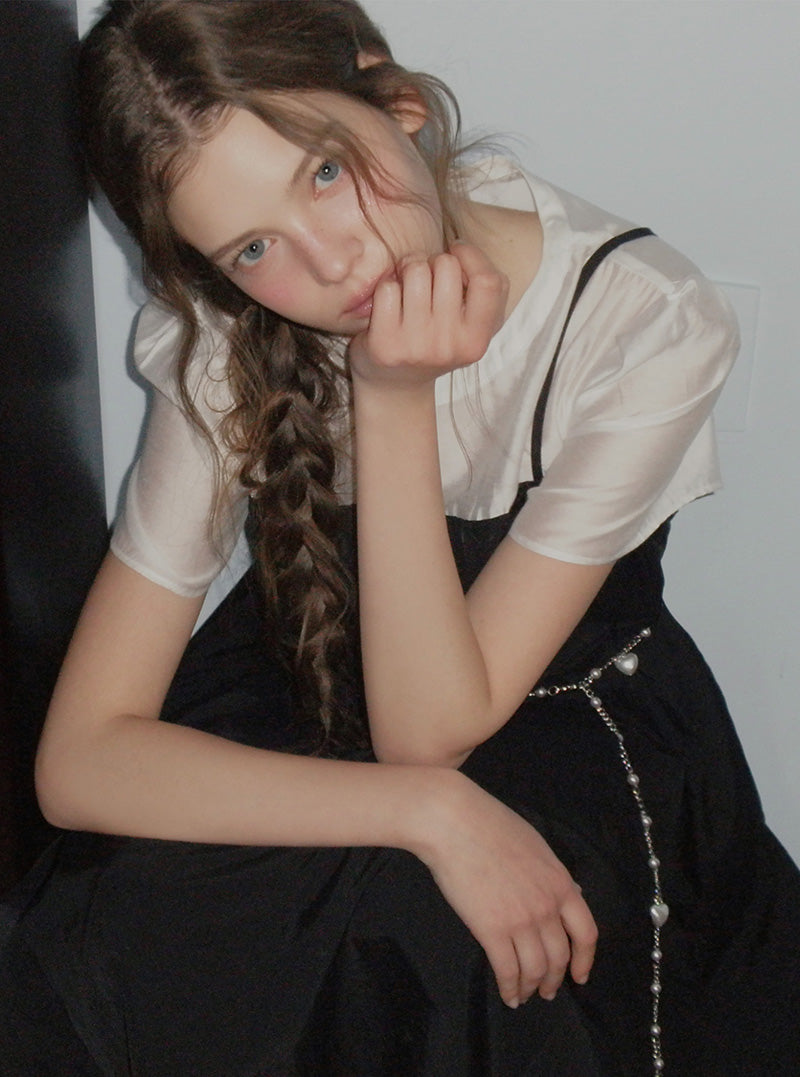 Bellen heart pearl chain belt