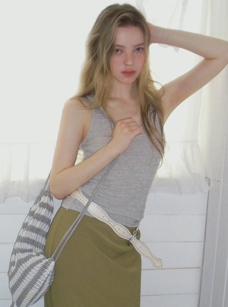 Cor pattern knit sleeveless
