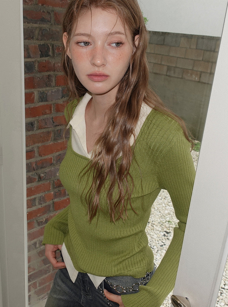 Bellut two-tone layered knit