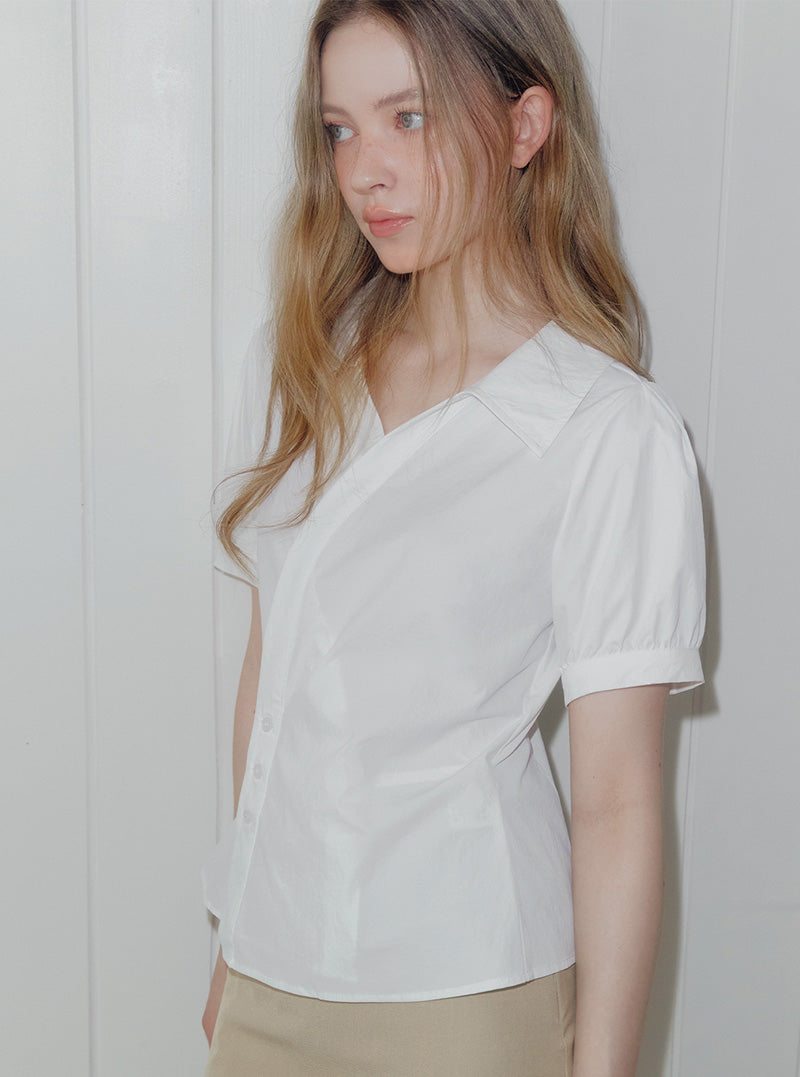 Demuve Wrap Half Sleeve Blouse