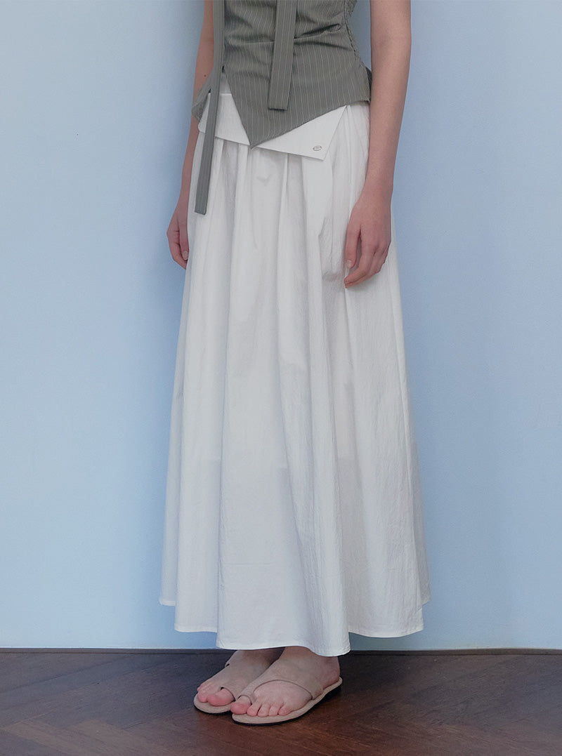 Bemoon wrap layered long skirt