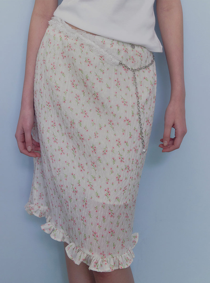 Tiel lace chain belt