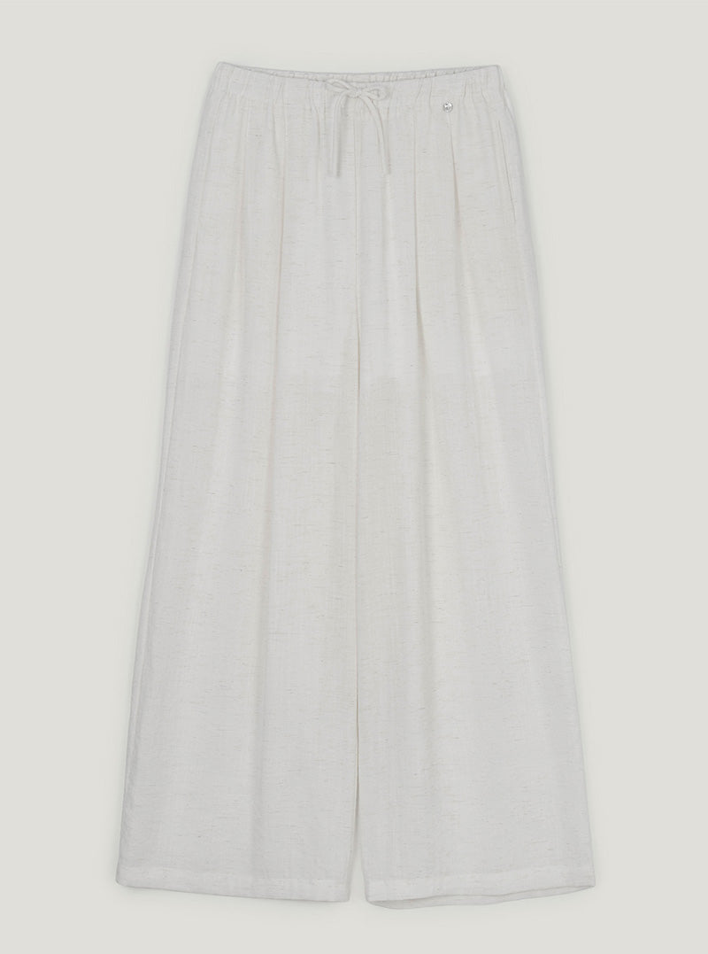 Ont linen pintuck banding long pants