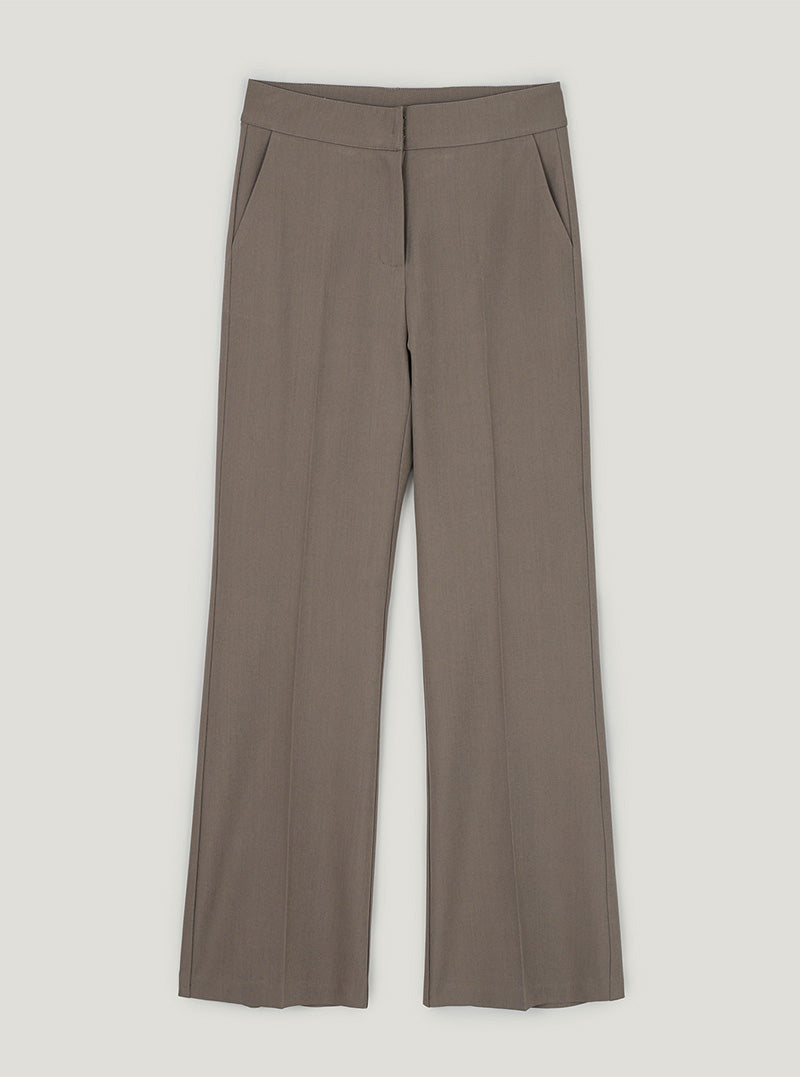 Hender hidden banding bootscut long slacks pants