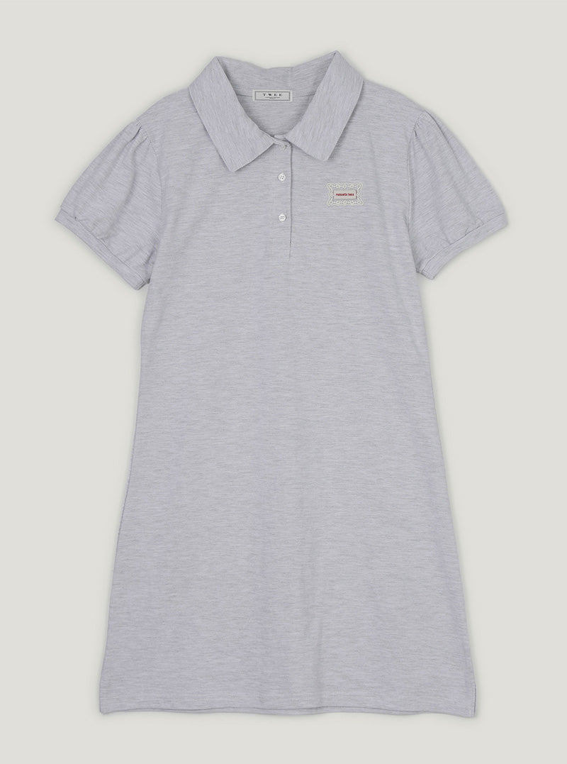 Itz puff collar short sleeve mini dress