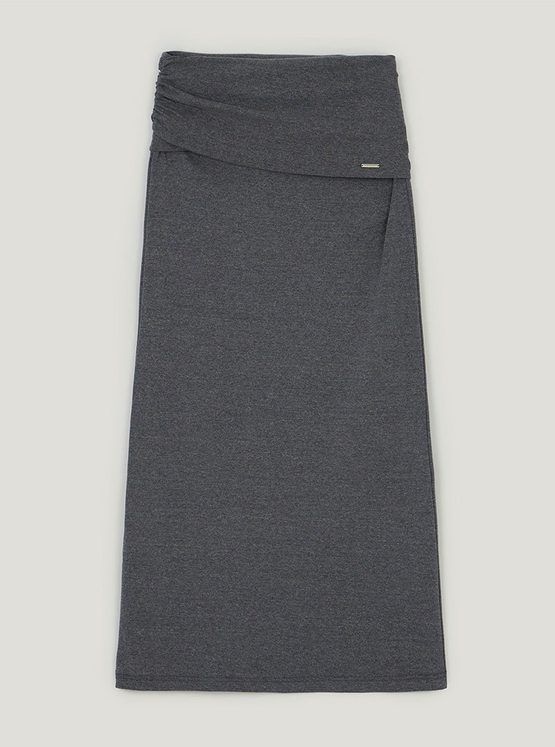 Siren folding eyelet long skirt
