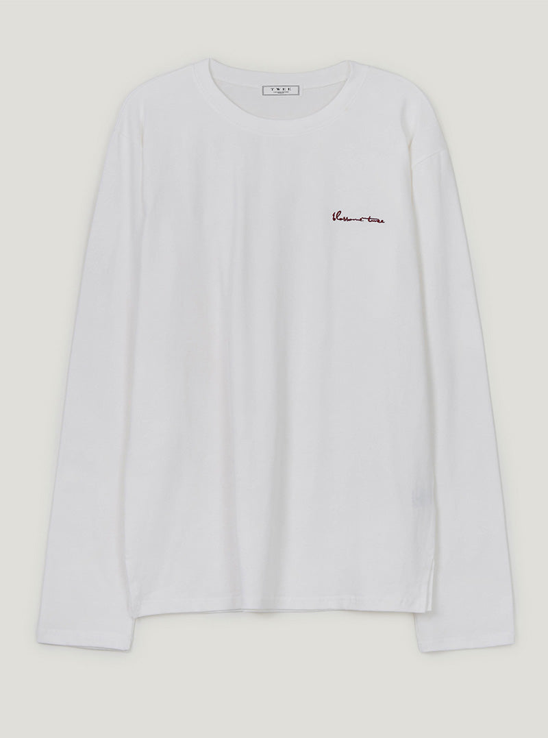 Poeto lettering oversized long sleeve T-shirt