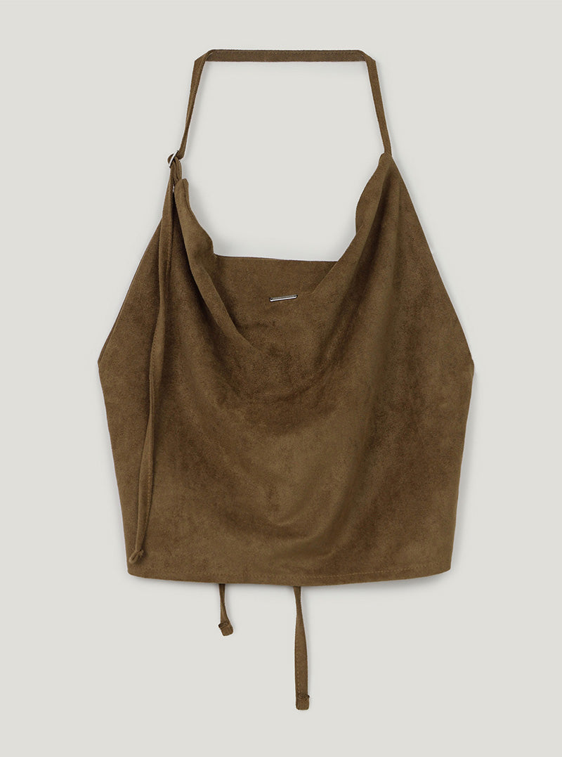 Ronz suede buckle bustier