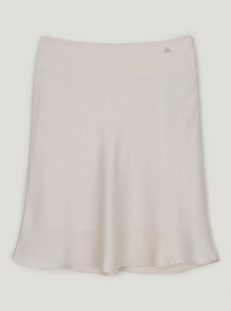 Ozdin satin midi skirt