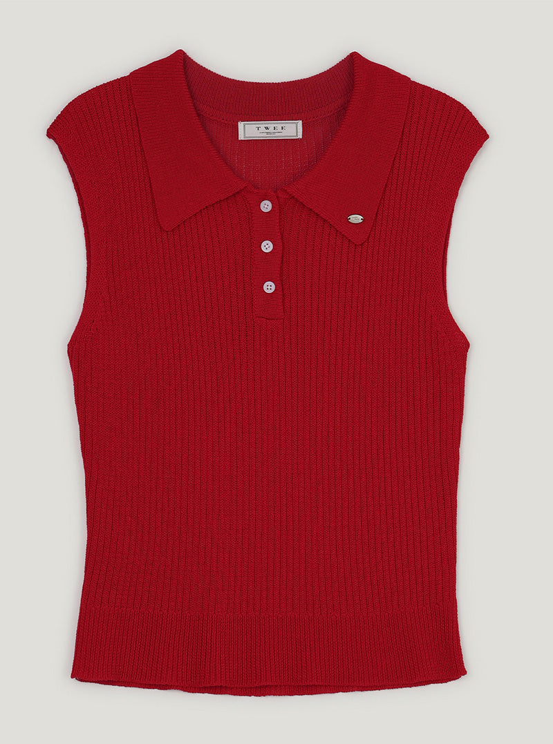 Berun collar sleeveless knit