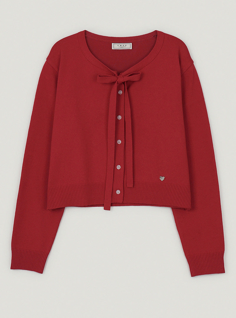 Und strap knit long sleeve cardigan