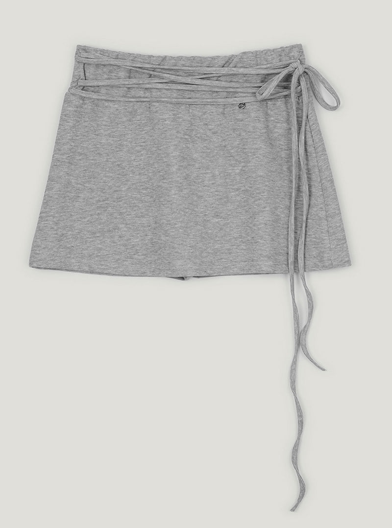 Trick strap banding mini skirt