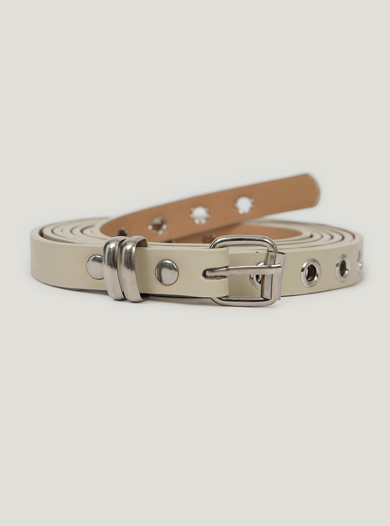 Bexy eyelet leather long belt