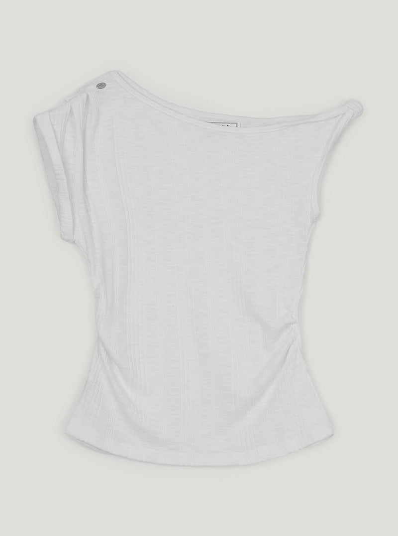 Rian twisted unbalanced short sleeve t-shirt