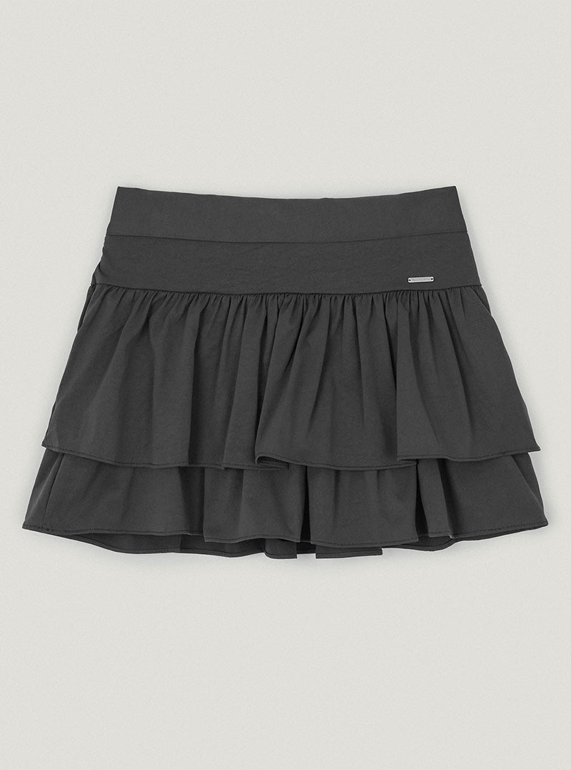 Barnes double pleated mini skirt