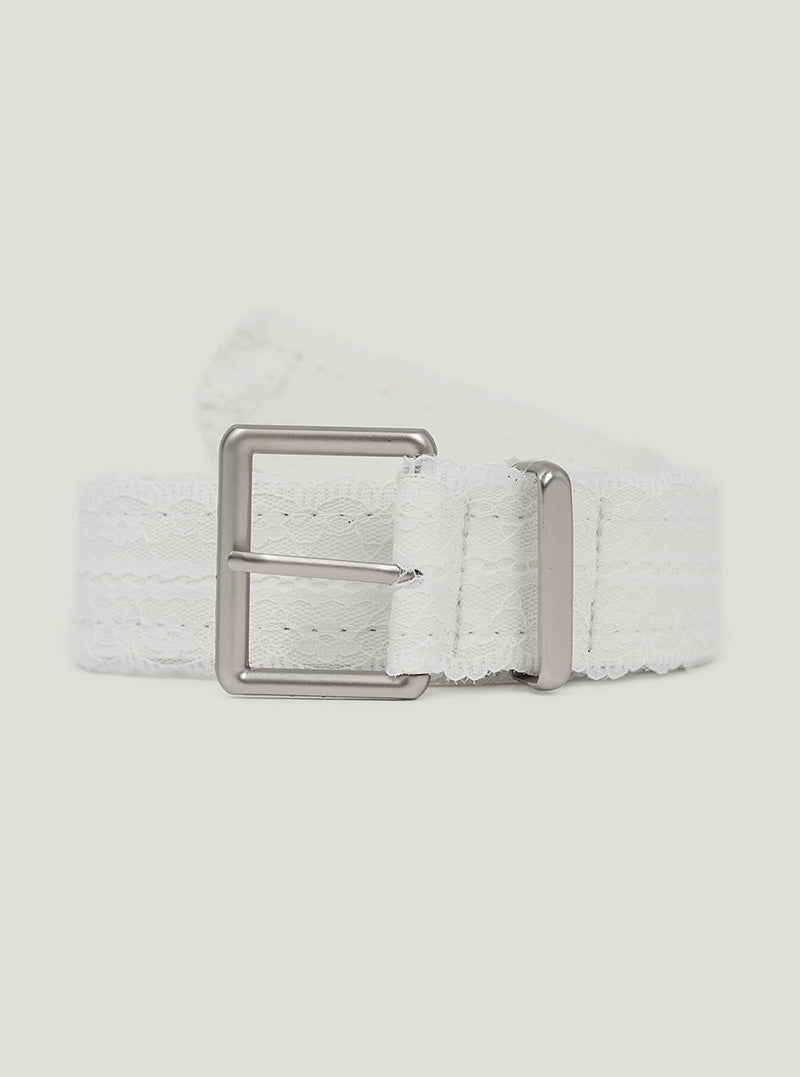 Lembre lace square leather belt