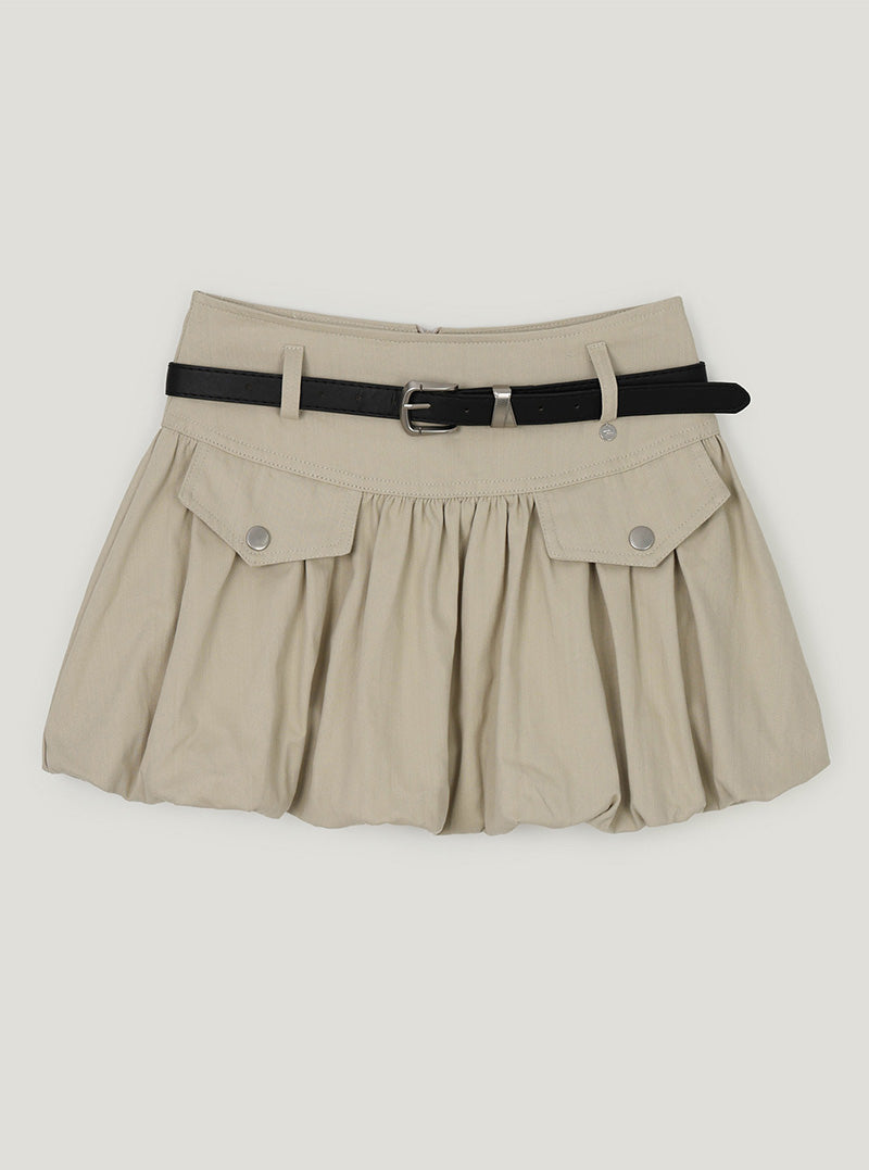 Konk pocket balloon mini skirt belt set