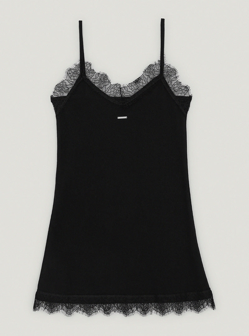 Reven lace ribbed long sleeveless top