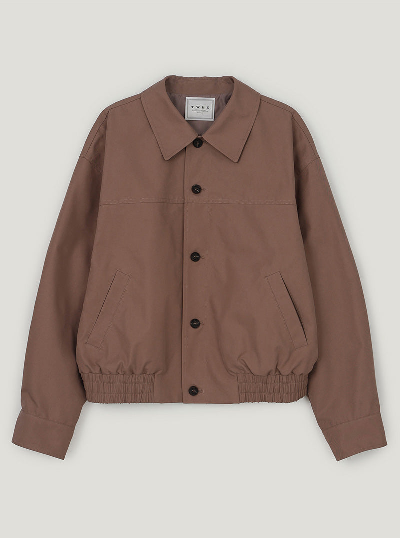 Lentis check contrast collar blouson jumper