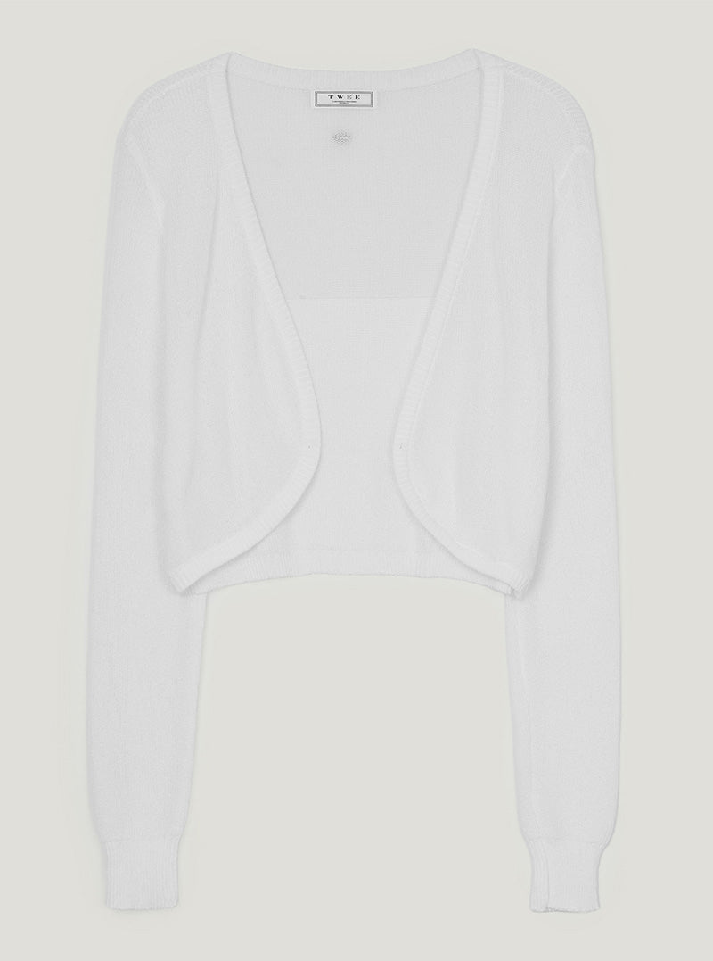 Lune crop knit bolero cardigan