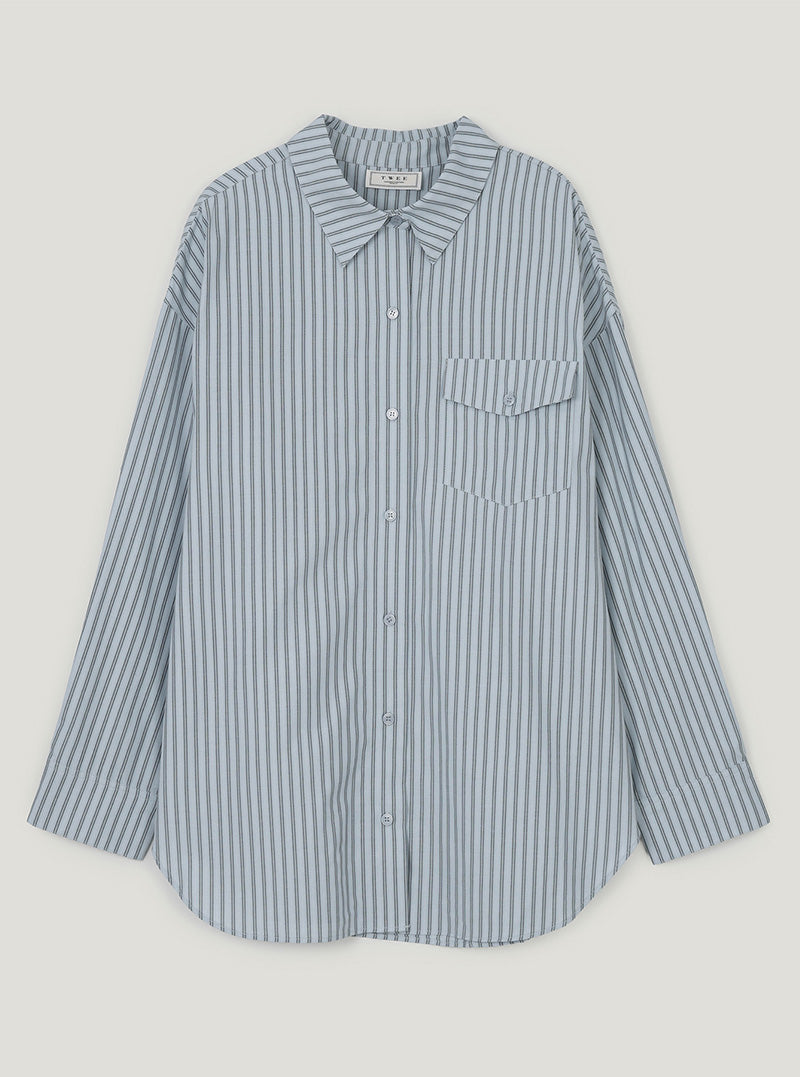 Kabe stripe loose-fit long sleeve shirt