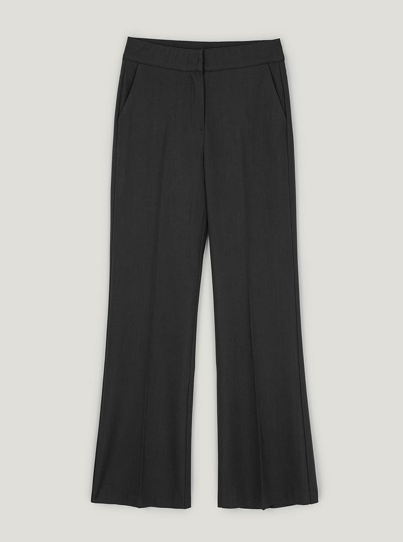 Hender hidden banding bootscut long slacks pants