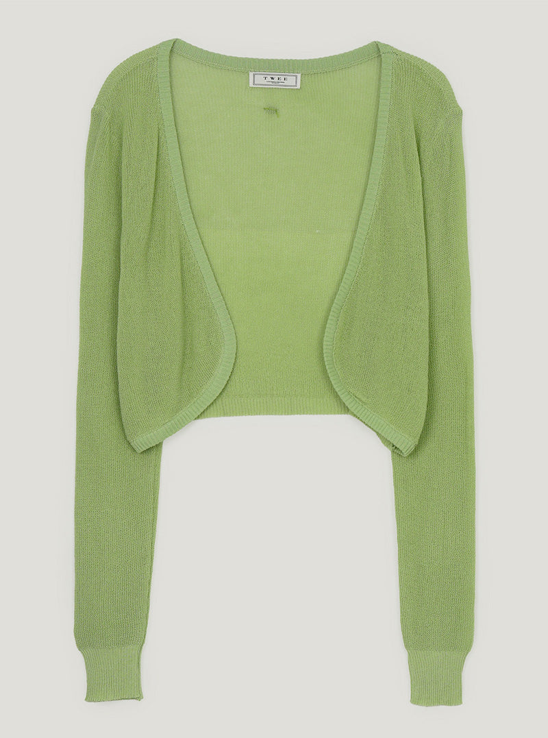 Lune crop knit bolero cardigan