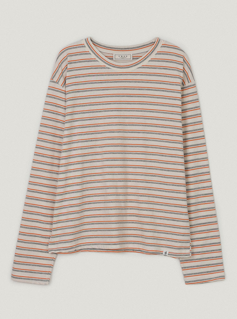 Tuders multi-stripe oversized long sleeve T-shirt