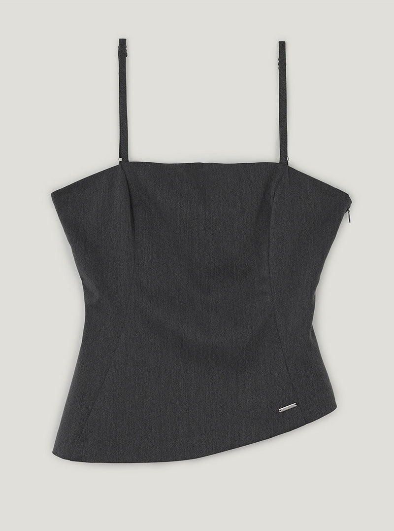 Elto asymmetric sleeveless bustier