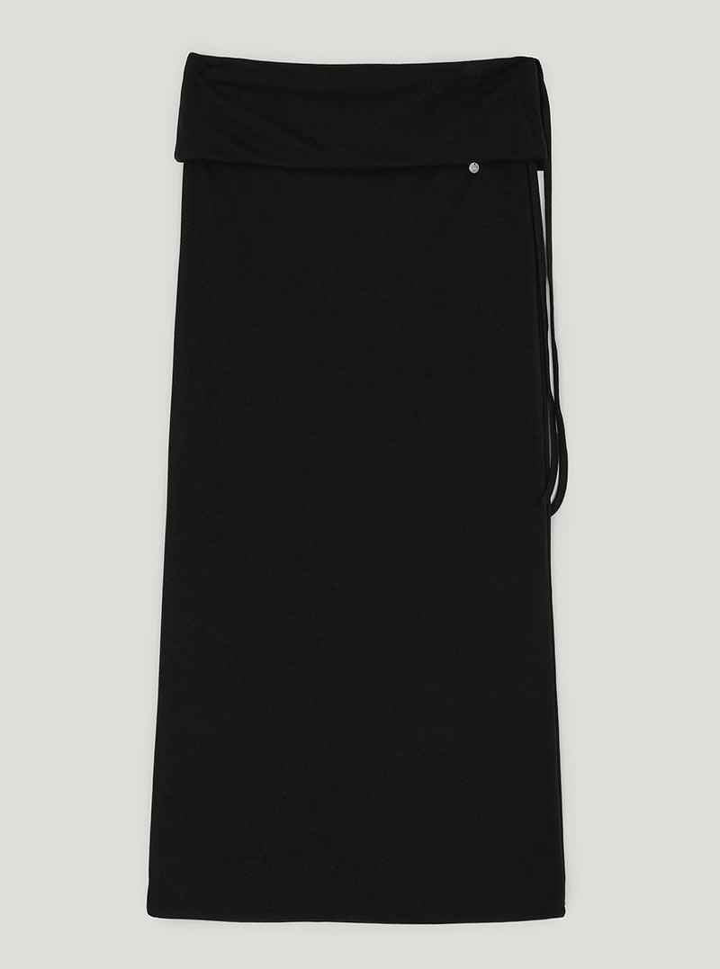 Yute folding strap long skirt