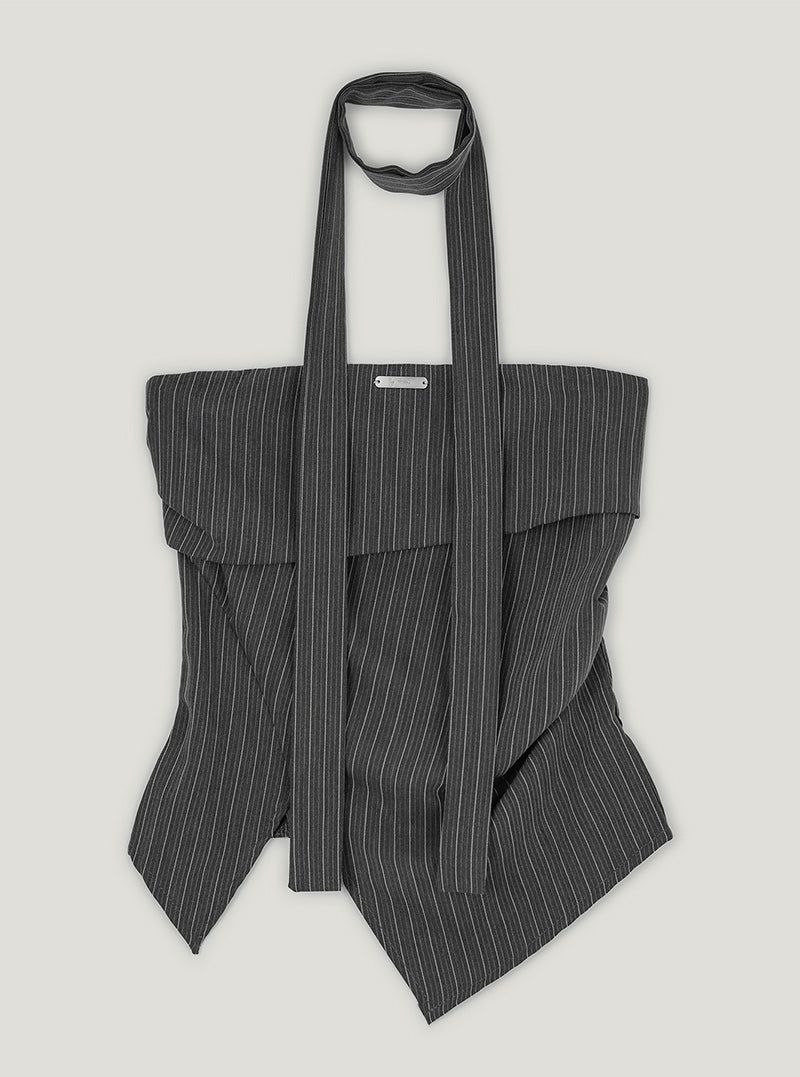 Kalle stripe folding top blouse strap set