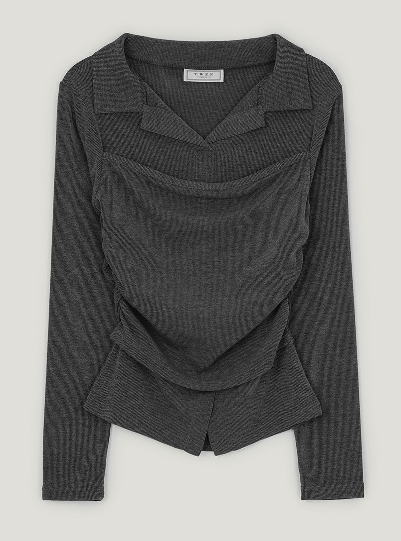 Boin layered ribbed long sleeve T-shirt