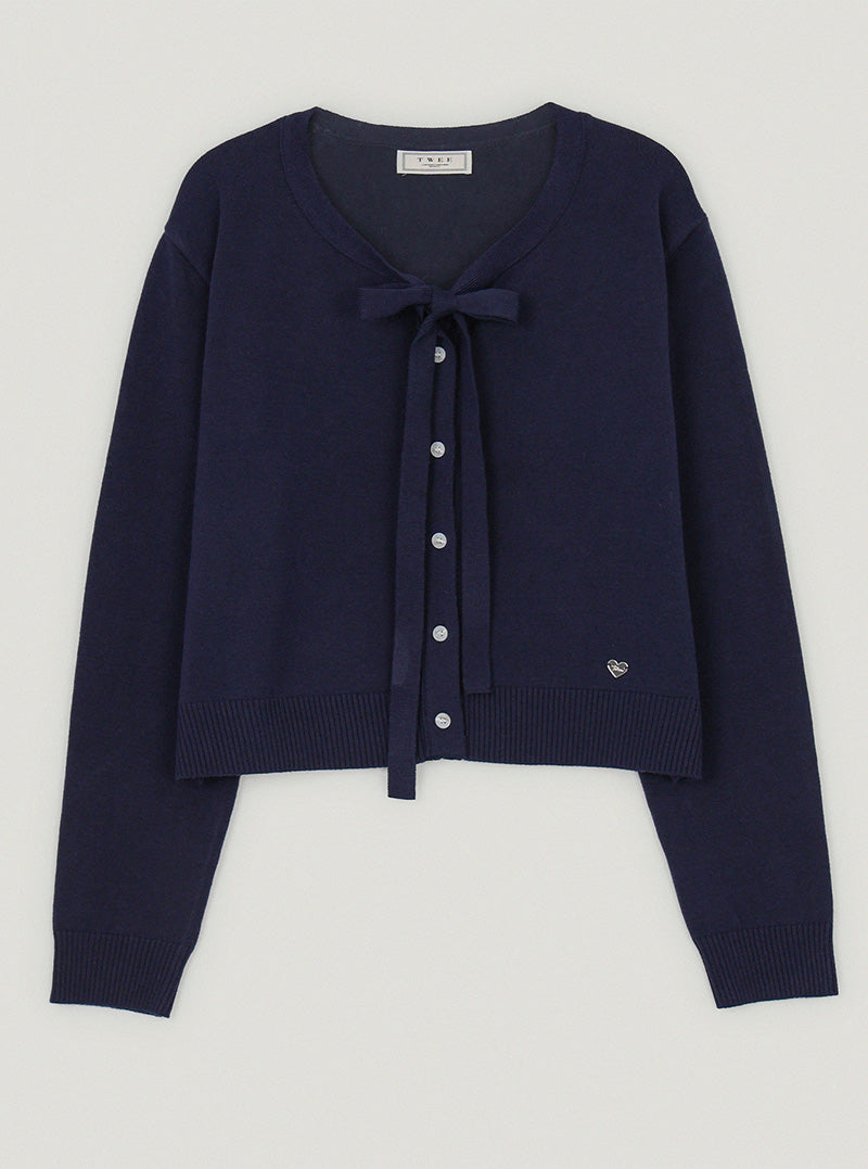 Und strap knit long sleeve cardigan