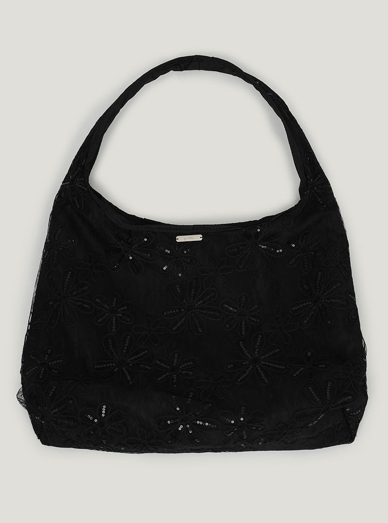 Koto beads flower shoulder bag