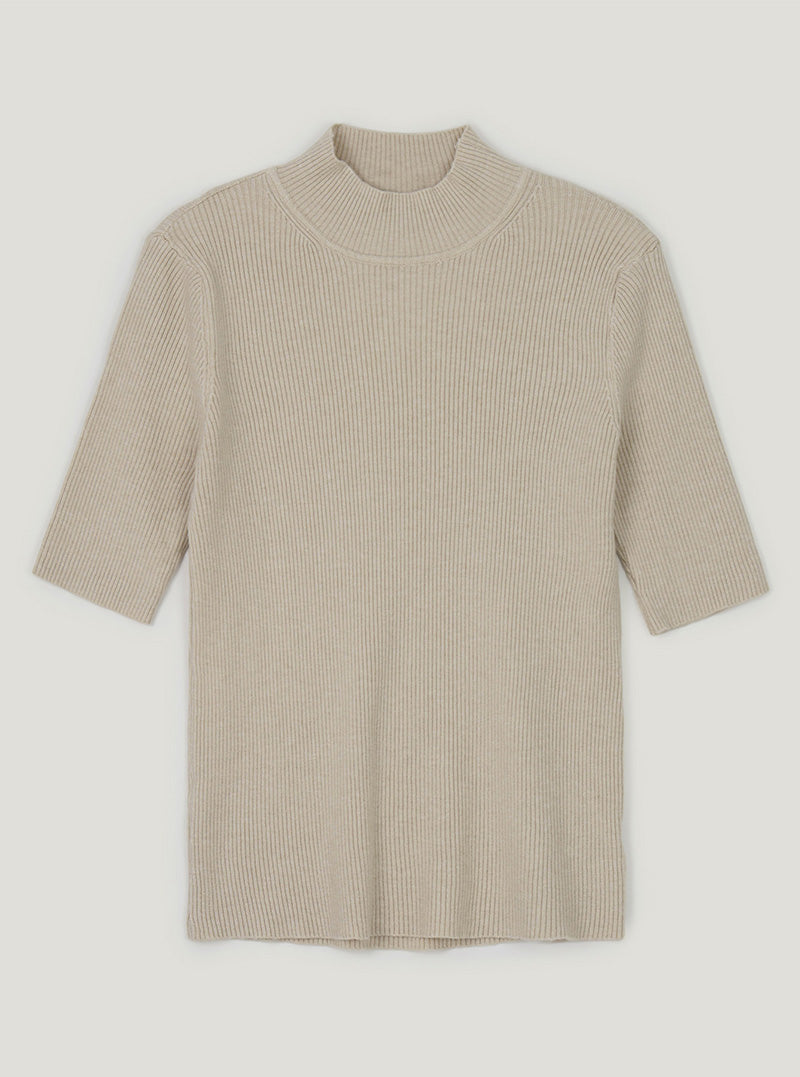 Mael half-neck ribbed knit