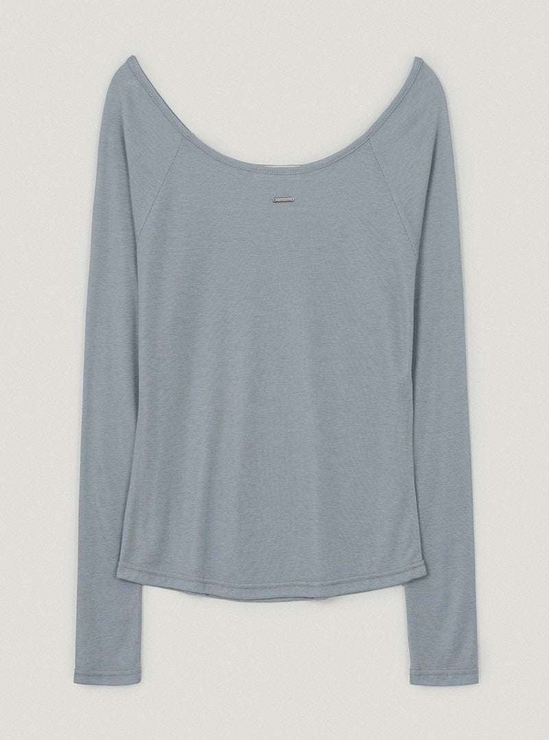 Fuin Tencel raglan long sleeve T-shirt