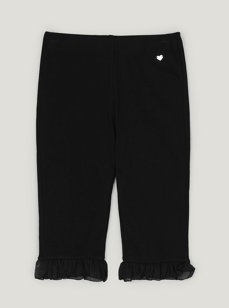 Dobel frill banding biker pants