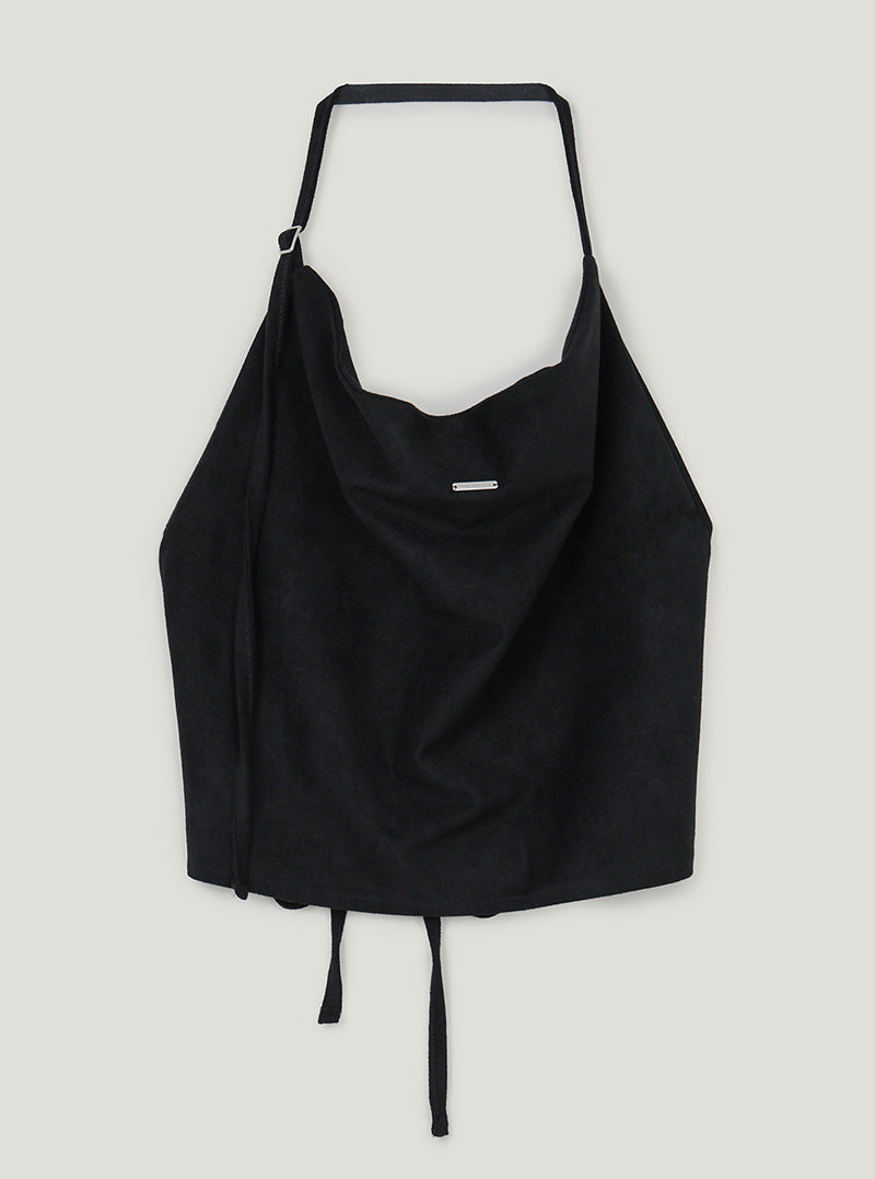 Ronz suede buckle bustier