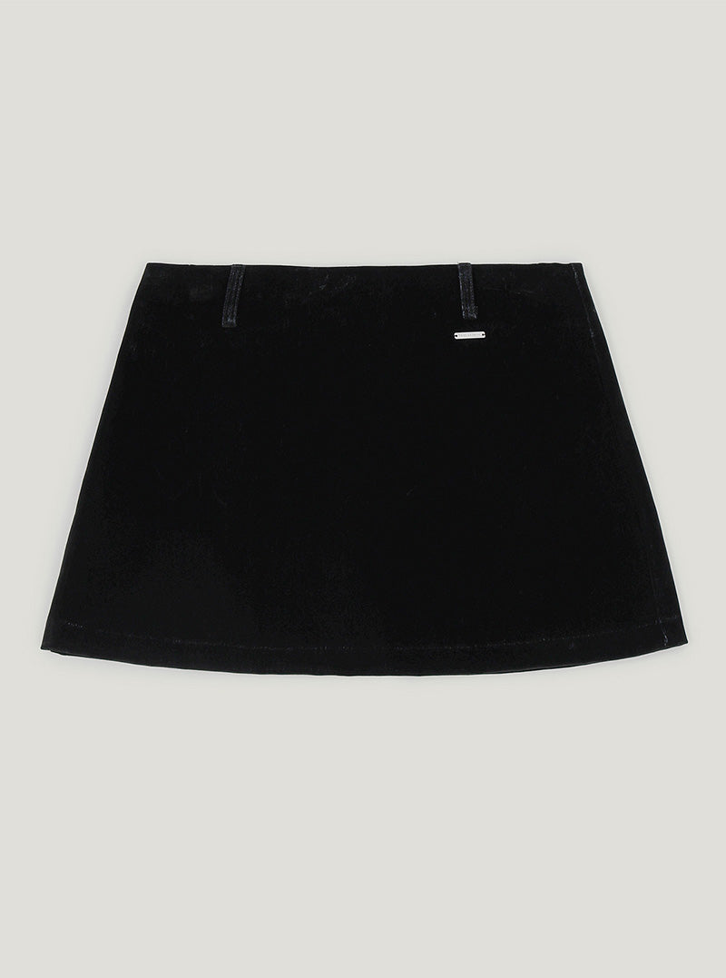 Duel suede mini skirt