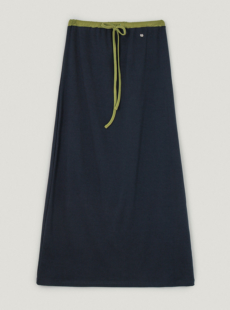 Haram contrast banding long skirt