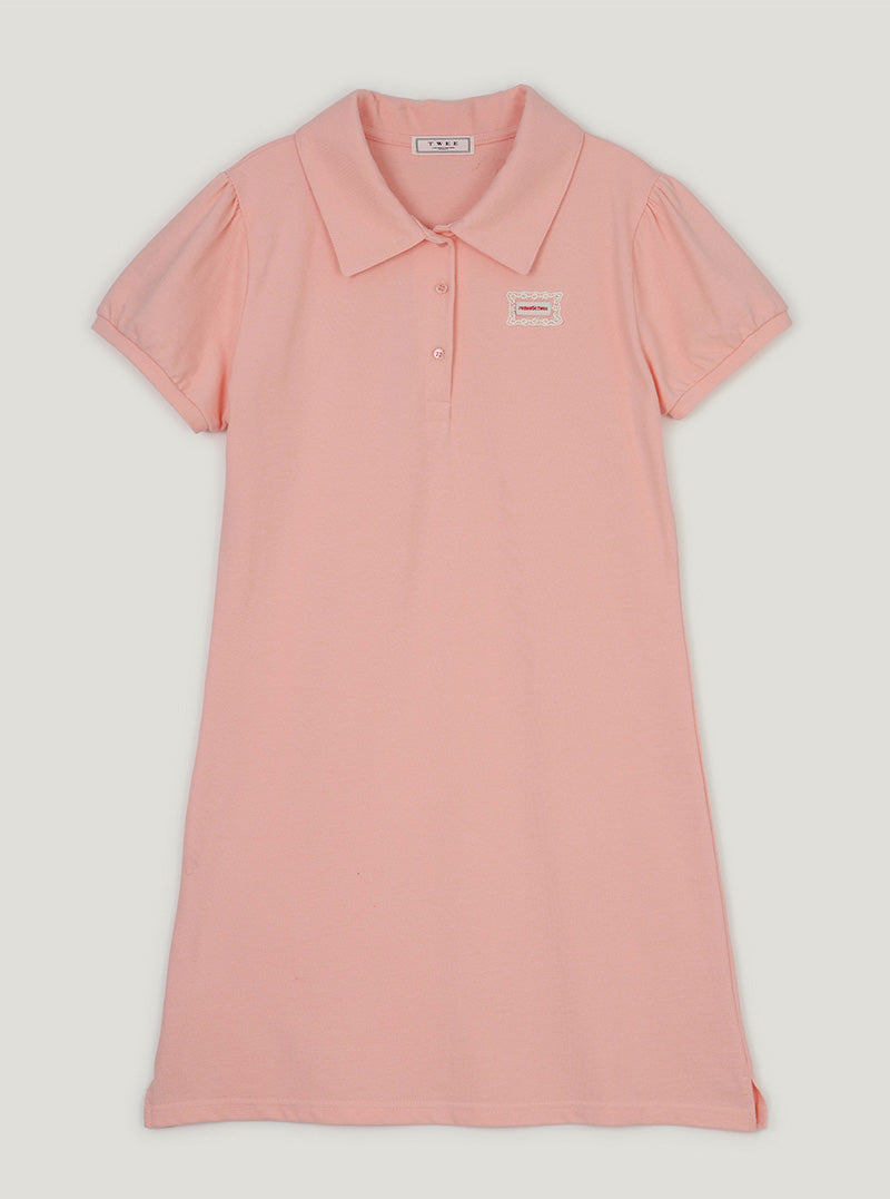 Itz puff collar short sleeve mini dress