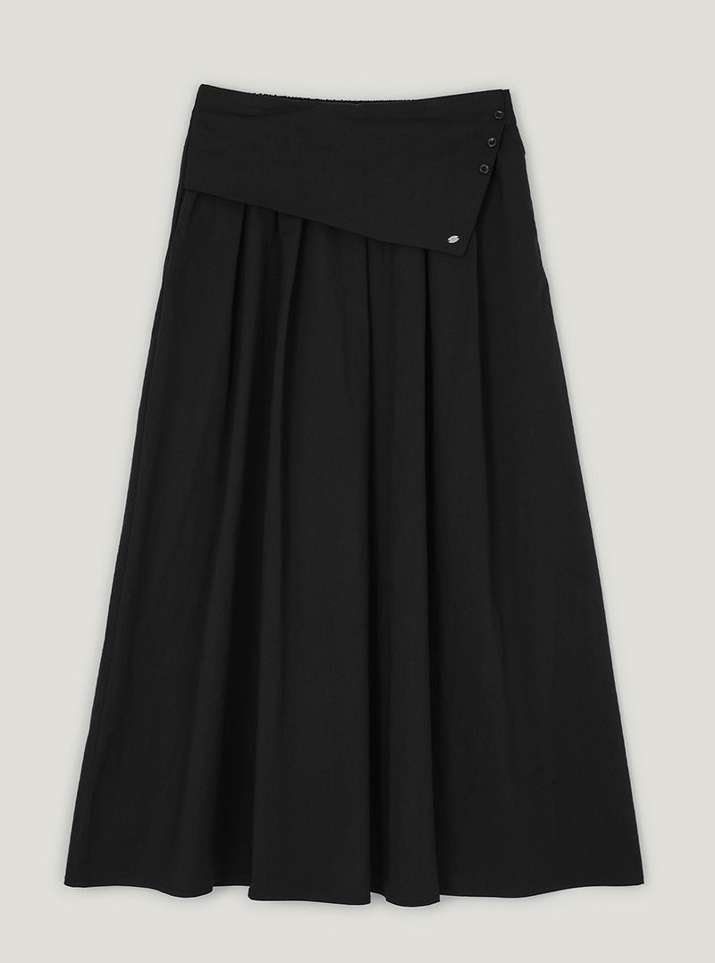 Bemoon wrap layered long skirt