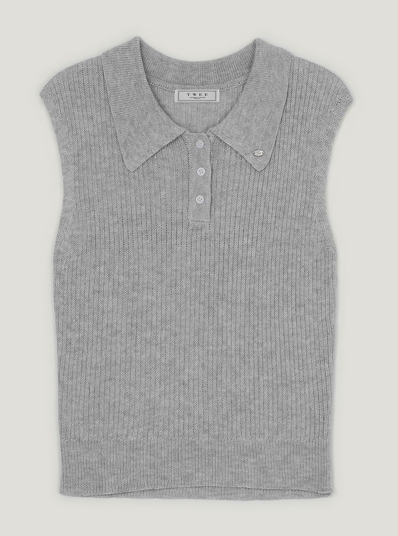 Berun collar sleeveless knit