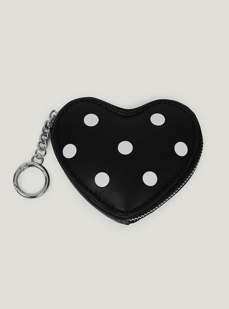 Pohen dot heart mini wallet