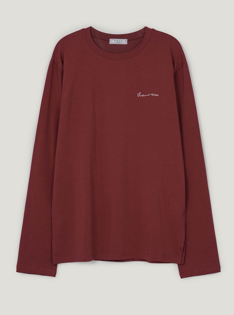 Poeto lettering oversized long sleeve T-shirt