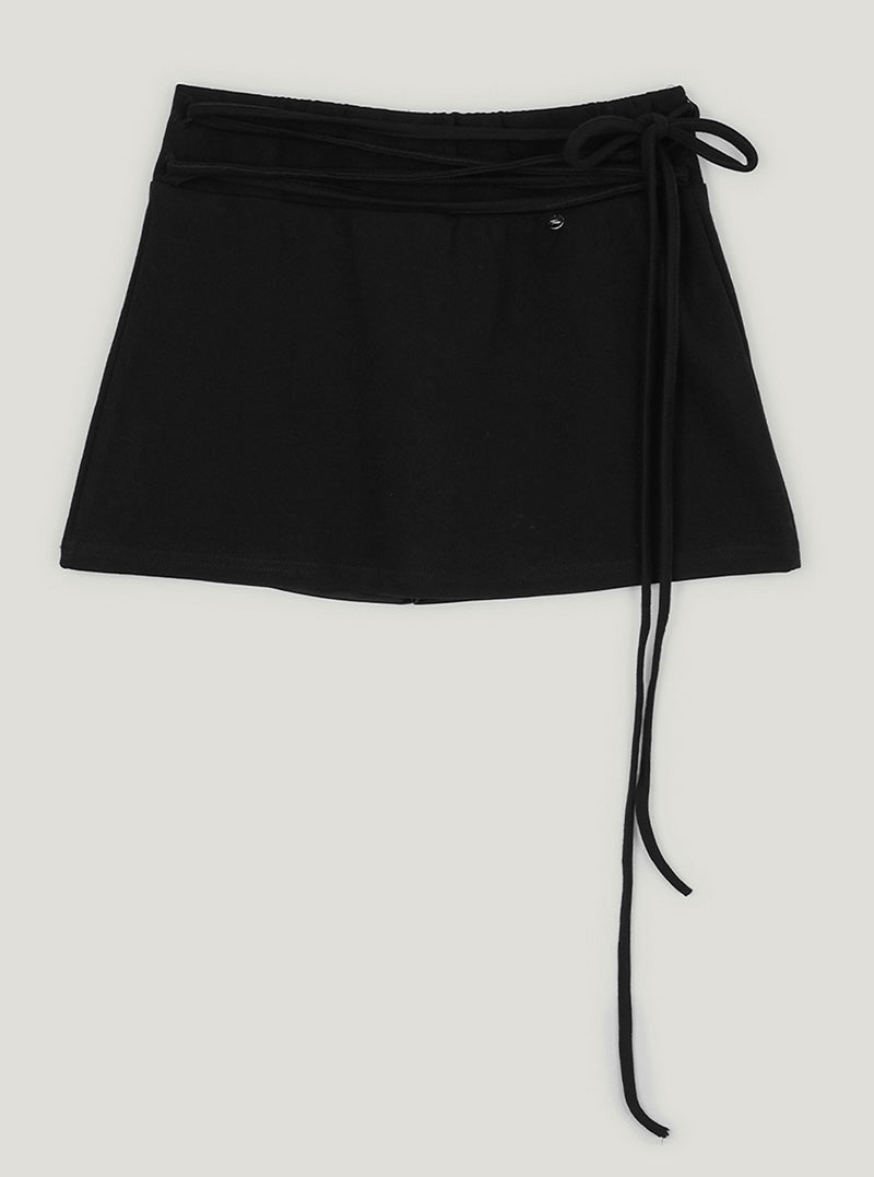Trick strap banding mini skirt