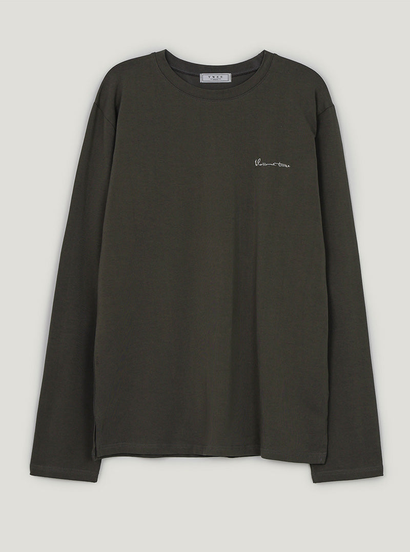 Poeto lettering oversized long sleeve T-shirt