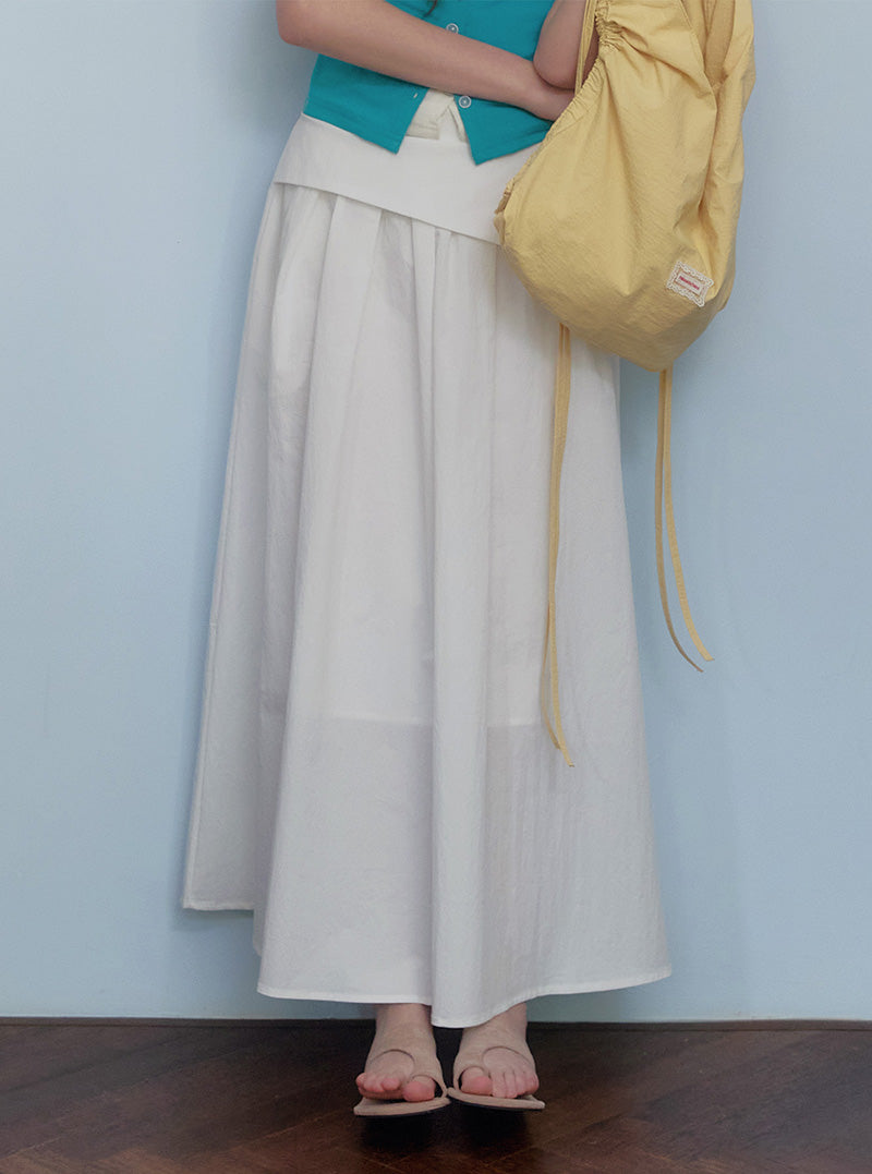 Bemoon wrap layered long skirt